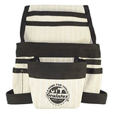 GRAINTEX CS2277 9 Pocket Nail & Tool Pouch Rip-Stop Canvas for Constructors, Electricians, Plumbers, Handymen White Graintex