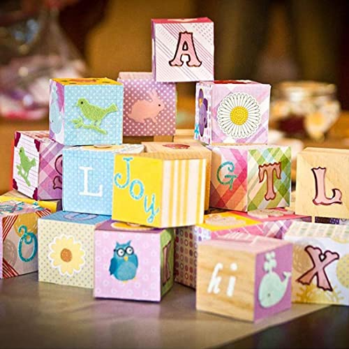 Wood Blocks for Crafts, Unfinished Wood Cubes, 1 Inch Natural Wooden Blocks, Pack of 50 Wood Square Blocks, Wooden Cubes for Arts and Crafts and DIY SIWUCHYE