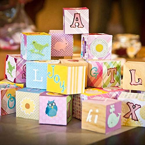 Wood Blocks for Crafts, Unfinished Wood Cubes, 1 Inch Natural Wooden Blocks, Pack of 50 Wood Square Blocks, Wooden Cubes for Arts and Crafts and DIY