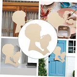 COHEALI Mother's Day Wood Chips Unfinished Wood African Women Wood Cutout Wooden Birch Plywood Discs Home Ornament Head Cutout Girls Crafts Head Mold COHEALI