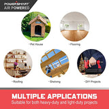 PowerSmart Pneumatic Brad Nailer, 2 in 1 Nail Gun and Crown Stapler with Safety Goggles, Compatible with 5/8” up to 2” Nails, 18 Gauge Brad Gun for PowerSmart