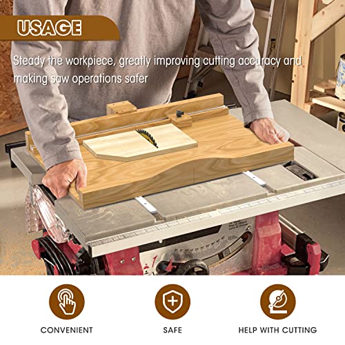 DIY Crosscut Table Saw Sled Kit with a Specific Guide Booklet to Build Your Own Tablesaw for More Accurate and Safer Saw Working, Table Saw - WoodArtSupply