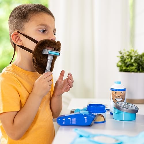 Melissa & Doug Barber Shop Pretend Play Set Shaving Toy for Boys and Girls Ages 3+ - Wearable Beard and Shave Accessories for Role Play Melissa & Doug