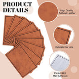 80 Pcs Blank Leatherette Hat Patches with Adhesive Rustic Patches Laser Supplies Faux Leather Hat Patches with Iron on Adhesive Bulk for Hat Shirt Juexica