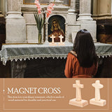 Operitacx 2pcs Christian Cross Stand up Cross Rustic Cross Decor Wood Cross Unfinished Wood Jesus Cross Wood Crosses for Crafts Desk Signs Tabletop Operitacx