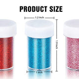 TORC Extra Fine Glitter Shaker Jar Set 12 Colors, Glitter Powder for Crafts Resin Projects Tumblers Nail Makeup Slime, 16 g/0.56 oz Each TORC