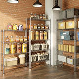 Auslar 5-Shelf Storage Shelves Heavy Duty 5 Tiers Standing Large Shelving Units Adjustable Metal Organizer Wire Rack, 14" x 36" x 72", Chrome Auslar