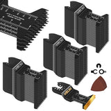 KELIN 78pcs Oscillating Tool Blade Kit with Japanese Long Teeth and Titanium Coated Saw Blades, High Efficient Multitool Blades for Metal Wood, KELIN