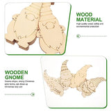 Wood Planks 40pcs Wooden Blank Elf Gnome Slice Unfinished Gnome Slices Hanging Elf Gnome Cutouts for Christmas Home Wall Decoration Gnome Wooden MAGICLULU