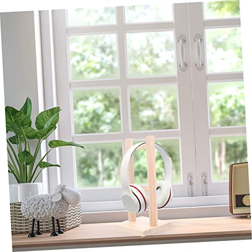 SUPVOX Headphone Stand Wooden Headset Holder Wooden Earphone Headphones Stand for Desk Headset Storage Rack Headset Holder Stand Desk Earphone Stand SUPVOX
