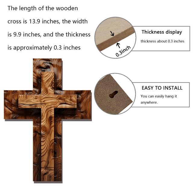 Wooden Cross Unfinished Wood Crosses Tabletop Cross Sign Wood Wall Hanging Cross Rustic Cross Wall Decor - WoodArtSupply