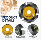 5 Pieces Wood Carving Disc Grinding Wheel Shaping Disc 12 Teeth Wood Polishing Shaping Disc,6 Teeth Wood Turbo Carving Disc,22 Teeth Grinder Chain Winllyat