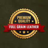 Under NY Sky Cargo Green Apron – Cross-Back with Leather Straps, Heavy-Duty Waxed Canvas and Split-Leg – Adjustable for Men and Women – Pro Under NY Sky