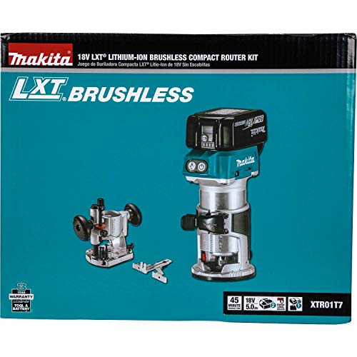 Makita XTR01T7 18V LXT Lithium-Ion Brushless Cordless Compact Router Kit - WoodArtSupply