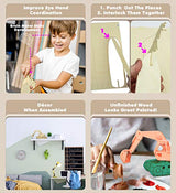 Puzzled 3D Puzzle Motorcycle Wood Craft Construction Model Kit, Fun & Educational DIY Wooden Toy Assemble Model Unfinished Crafting Hobby Puzzle to Puzzled