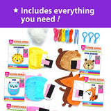 KRAFUN My First Sewing Animal for Kids, Beginner Art & Craft, 5 Easy Activities Stuffed Animal Dolls, Keyring Charms, Instructions & Felt Materials KRAFUN