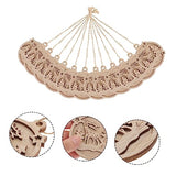 ABOOFAN 50 Pcs Double Decorative Wood Chips Unfinished Wood Christmas Cutouts Unfinished Wood Christmas Ornaments Unfinished Painting Wood Crafts 7c ABOOFAN