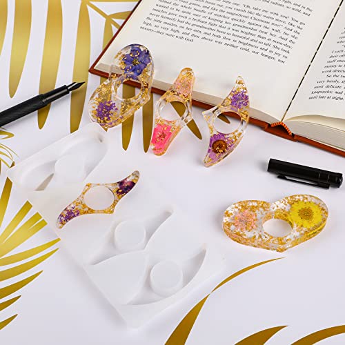 Silicone Resin Mold for Thumb Book Page Holder,Reusable Bookmark Mold Handmade Thumb Bookmark Casting Mold Silicone Mould for DIY Reading Accessory Sliverdew
