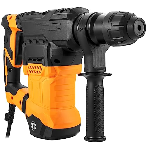 VEVOR 1-1/4 Inch SDS-Plus Rotary Hammer Drill, 13 Amp Corded Drills, Heavy Duty Chipping Hammers w/Vibration Control & Safety Clutch, Electric VEVOR
