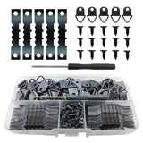 Picture Hanging Kit 251 PCS, Include 50 Sawtooth Picture Hangers, 50 D Ring Picture Hangers, 150 Screws and 1 Screwdriver, Picture Frame Hanging UEHENUE