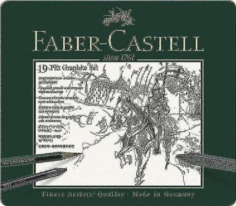 Faber-Castel 19 Piece Pitt Graphite Tin Set Faber-Castell