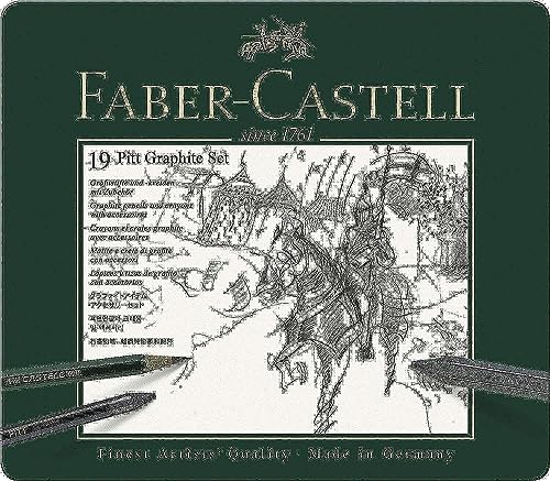 Faber-Castel 19 Piece Pitt Graphite Tin Set - WoodArtSupply