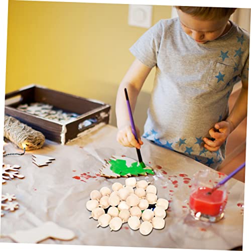 Kisangel 160 pcs Wooden Fruit Ornaments Simulation pear Model Lifelike Mini Pears unpainted Wooden Pears Kids Unfinished Fruit DIY Fruit Mushroom Kisangel