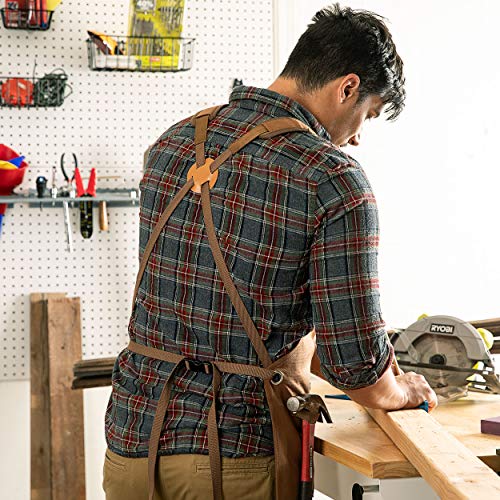 Texas Canvas Wares Waxed Canvas Heavy Duty Work Apron With Pockets - Deluxe Edition with Quick Release Buckle Adjustable up to XXL for Men and Women Texas Canvas Wares