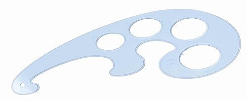French Curve Ruler in Transparent Reusable Plastic Template Useful as Drafting Tool for Professional Drawing Instrument and Graphing at Work, School Yosogo