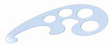 French Curve Ruler in Transparent Reusable Plastic Template Useful as Drafting Tool for Professional Drawing Instrument and Graphing at Work, School Yosogo