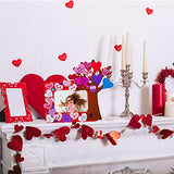 Winlyn 12 Sets Valentine's Day Craft Kits DIY Foam Valentine Picture Photo Frames Art Sets Foam Frames Tree of Hearts Smile Face Hearts Owl Hearts Winlyn