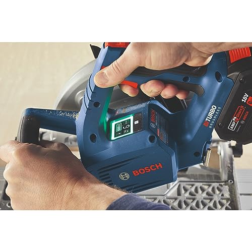 BOSCH GKS18V-25GCB14 PROFACTOR™ 18V Connected-Ready 7-1/4 In. Circular Saw Kit with Track Compatibility and (1) CORE18V® 8 Ah High Power Battery - WoodArtSupply