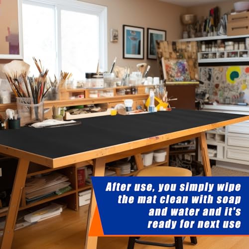 Vesici 1 Roll Work Bench Mat 23.6 x 100 Inch Scratch Resistant Vinyl Floor Runner Easy to Clean Workbench Mat Pad for Garage Workbench or Table Vesici