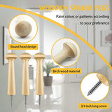 Sfcddtlg 24PCS Wooden Shaker Peg Wood Screw-3.7 Inch on Shaker Pegs Unfinished Wood Shaker Racks for Hanging Clothes Hats Towel Paint DIY(24PCS) Sfcddtlg