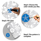 GORGECRAFT 6.3 Inch Ocean Creature Metal Stencil Dolphin Wood Burning Stencil Reusable Sea Animals Journal Stencils Turtle Template Stainless Steel GORGECRAFT