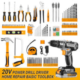 Cordless Drill Tool Kit Set: 20V Power Drill Tool Box with Battery Electric Drill Driver for Men Home Hand Repair Basic Toolbox Tools Sets Drills DEKOPRO
