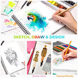 Ohuhu Mixed Media Paper Pad: 11.6"x9.6" Mix Media Sketchbooks, 120 LB/200 GSM Heavyweight Papers, 62 Sheets/124 Pages, Spiral Bound Mixed Media Art Ohuhu