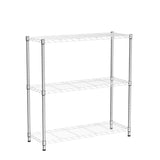 3-Tier Adjustable Wire Storage Shelving Rack, 150 Lbs Capacity Per Shelf, For Pantry Garage Kitchen - 23"x12"x30", Chrome MGHH