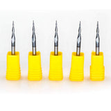 OSCARBIDE Tapered Ball Nose Carbide End Mills 1/8" Shank R0.25 CNC Router Bit 2 Flutes Tin Coated for Engraving Milling 3D Relief Carving.5pcs/Set OSCARBIDE