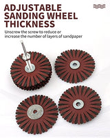 Rocaris 2 Pack Abrasive Flap Wheel - 120# Nylon Sanding Wheel Brush Abrasive Grinding Head with 1/4 Inch Shank for Woodworking Root Carving Furniture - WoodArtSupply