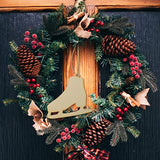 SEWACC 40 Sets Christmas Ice Skates Wooden Pendants Unfinished Wood Chips DIY Wood Slices Graffiti Pendants Hanging Ornaments SEWACC