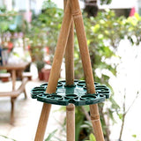 KINGLAKE 6 Pcs Bamboo Cane Holder Plastic Plant Cane Support Caps for Climbing Plants Sweet Peas Beans Green KINGLAKE