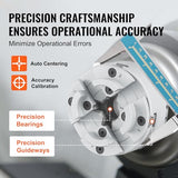 VEVOR KP96 Lathe Chuck, 4-Jaw 3.75" Diameter, Metal Lathe Chuck Turning Machine Accessories, Self-centering Tool, for Lathe, Precision Machining, VEVOR
