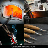 BeaverCraft Hook knife Wood Carving SK4s Long Knives Spoon Carving Tools 2.4'' Long handle 7.8'' Spoon Knife Wood Carving Tools Bowl Kuksa Carving BeaverCraft