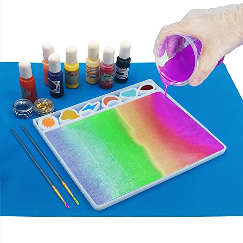 Resin Moulds with Paint Brush, FineGood Calendar Resin Moulds Silicone Resin Kit Month Week Planner Silicone Moulds for Resin Casting - WoodArtSupply