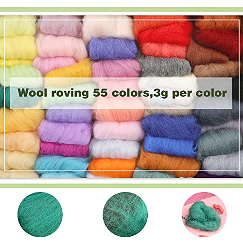 LOKUNN 339 Pcs Needles Felting Kit, Complete Needle Felting Starter Tools with Storage Box, Felting Kits for Beginners, Felt Needle Kit, Wool Felting LOKUNN