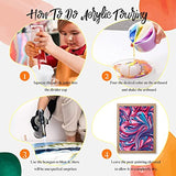 7Pcs Split Cup Flower Pour Cup Silicone Paint Cup Acrylic Pouring Strainers Set for Paint Pouring Capacity Mixing Cups for DIY Pouring Acrylic Paint FASALX