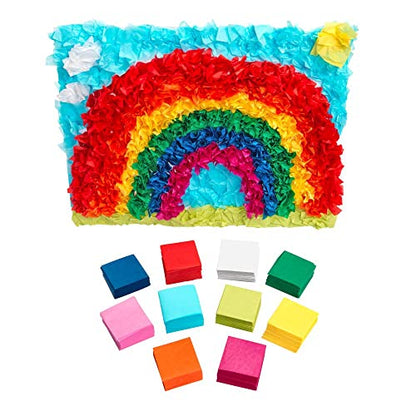 Colorations® Mini Tissue Squares – 10 Colors, 5,000 Pieces - WoodArtSupply