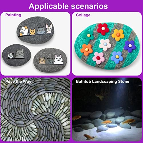 Markdang Rocks for Painting 20 Pcs 2.2-3.2” River Rocks for Paint Rock Natural Flat & Smooth Stones for Painting for Kids & Adult Craft Gift Markdang