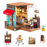 Rolife DIY Miniature Dollhouse Kit Coffee House Wooden Mini House Crafts DIY Model Kits Christmas Birthday Gifts for Boys Girls Women Friends Rolife